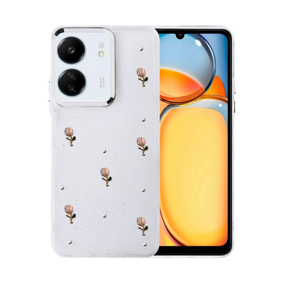 Newface Xiaomi Redmi 13C Fiyonk Desenli Kapak