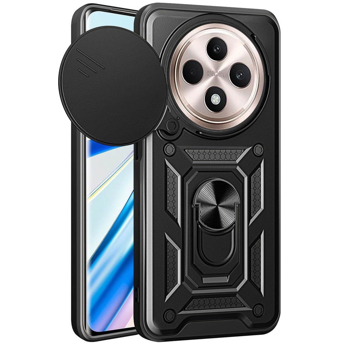 Newface Xiaomi Redmi 14C Kılıf Pars Lens Yüzüklü Silikon