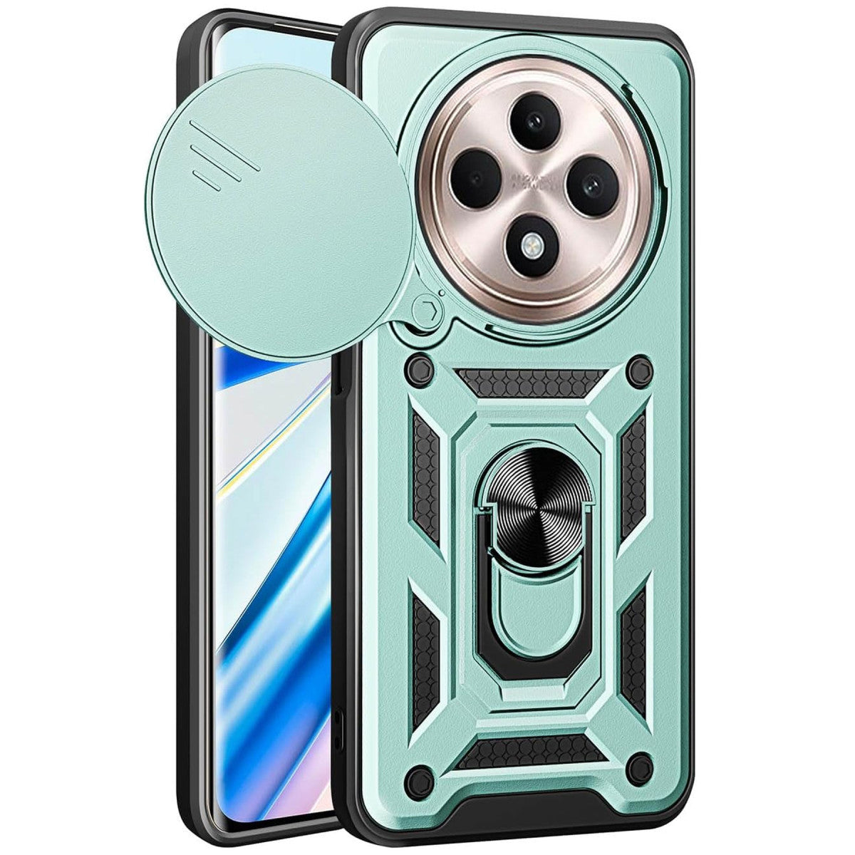 Newface Xiaomi Redmi 14C Kılıf Pars Lens Yüzüklü Silikon