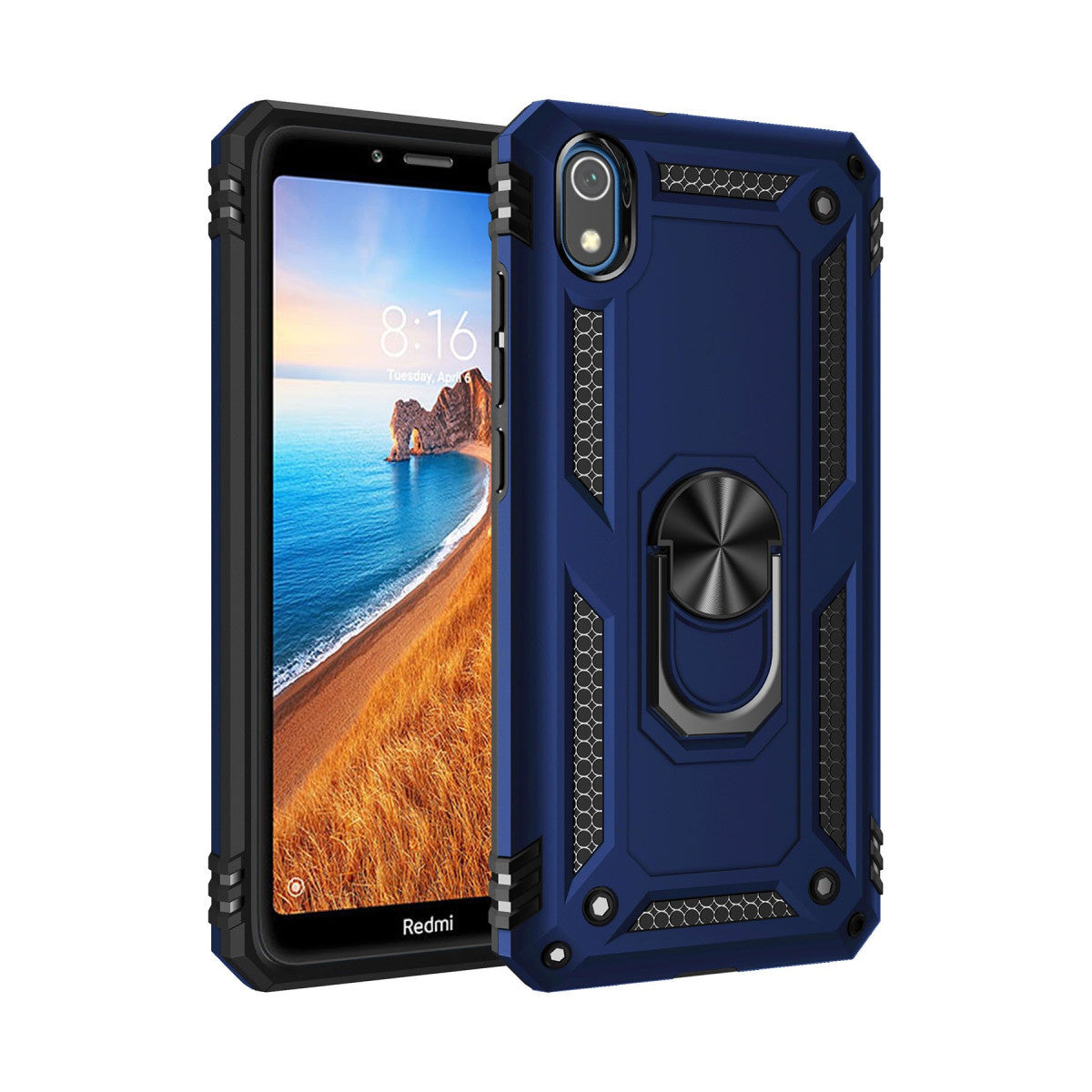Newface Xiaomi Redmi 7A Kılıf Sofya Yüzüklü Silikon Kapak