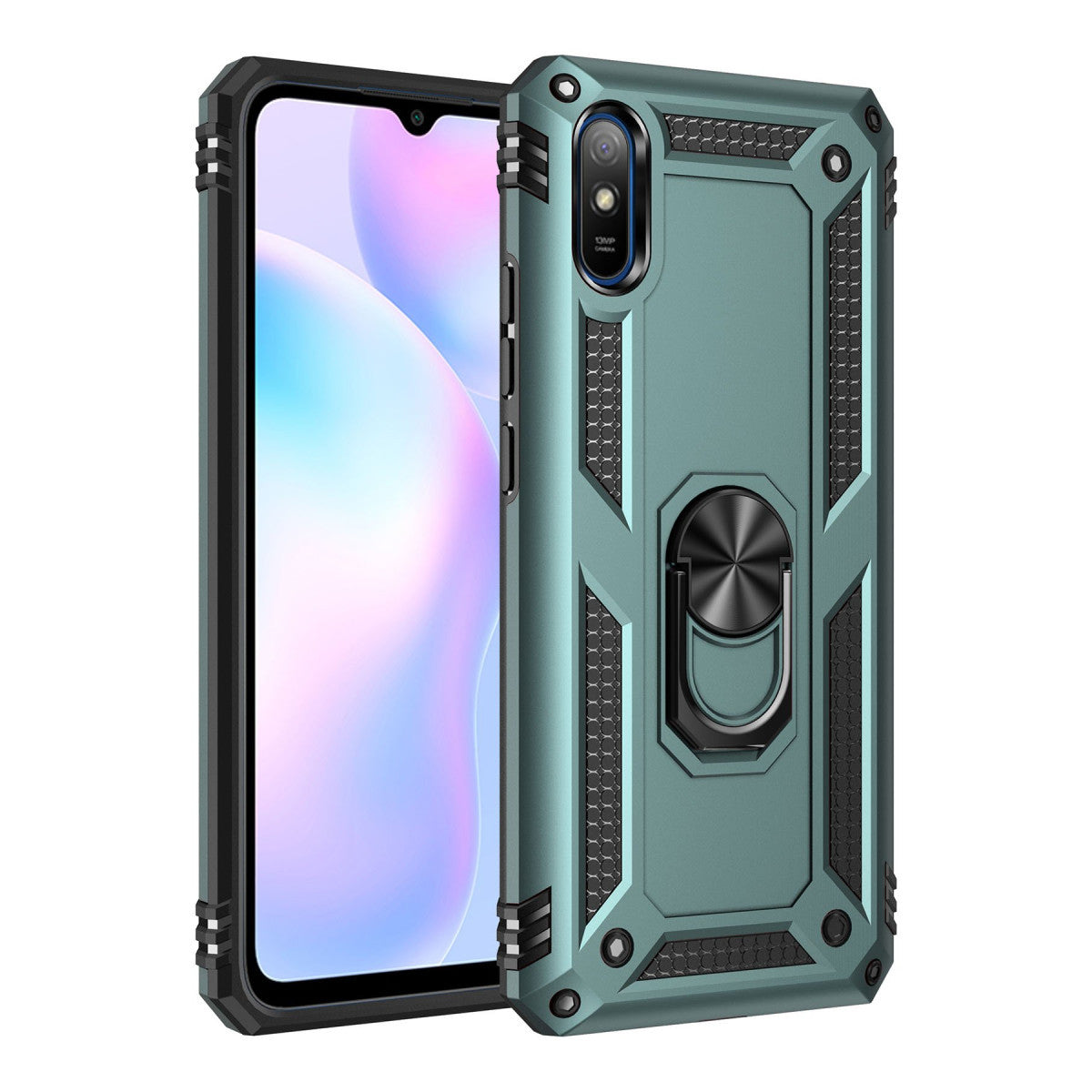 Newface Xiaomi Redmi 9A Kılıf Sofya Yüzüklü Silikon Kapak