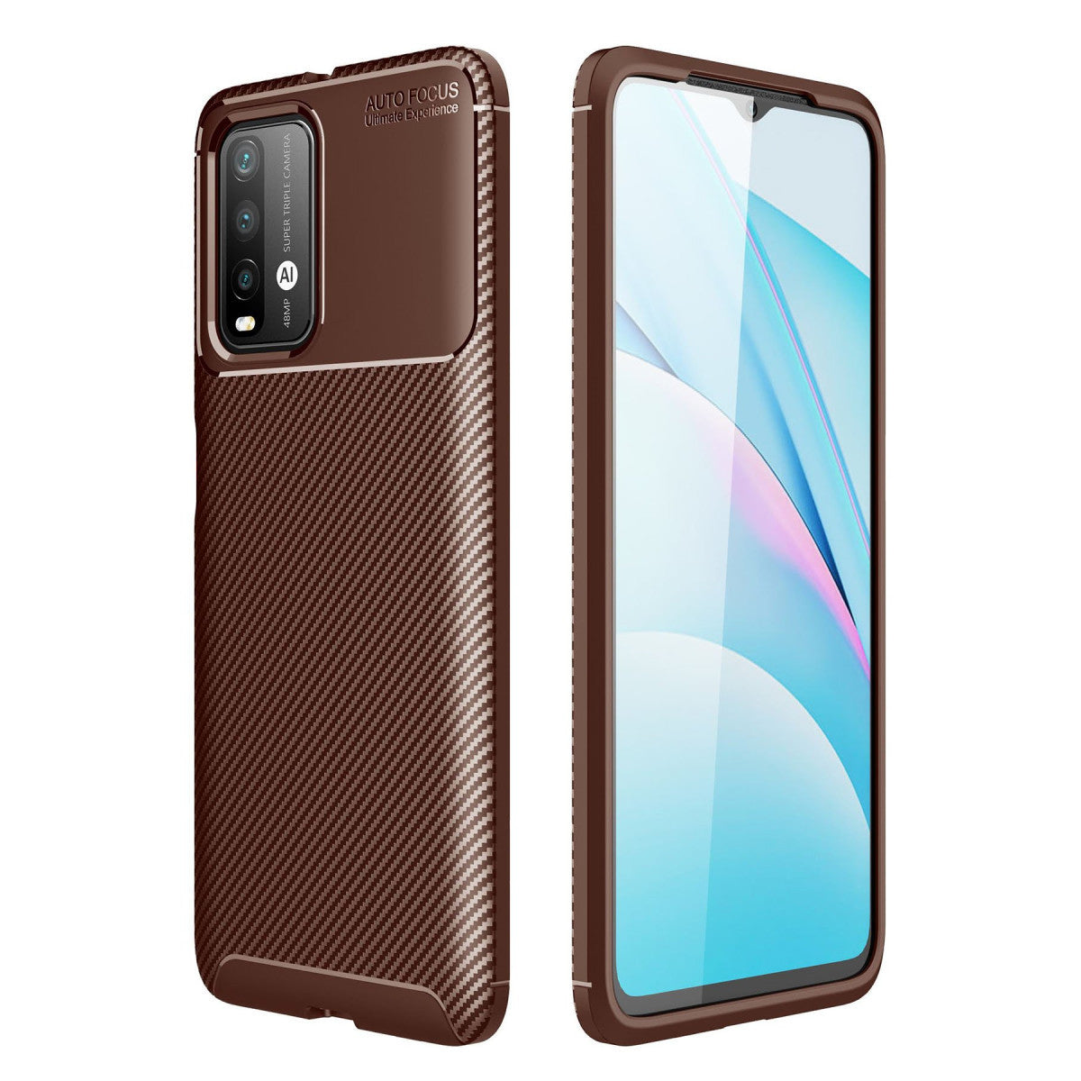 Newface Xiaomi Redmi 9T Kılıf Auto Focus Karbon Kapak