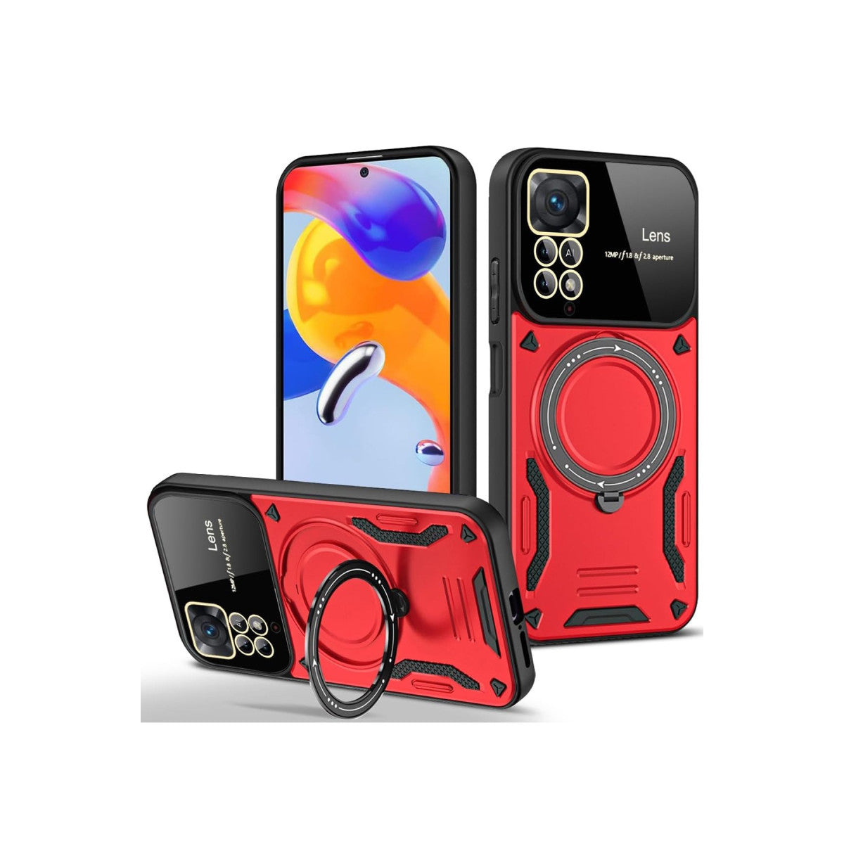 Newface Xiaomi Redmi Note 11 Pro Kılıf Joy Lens Standlı Kapak