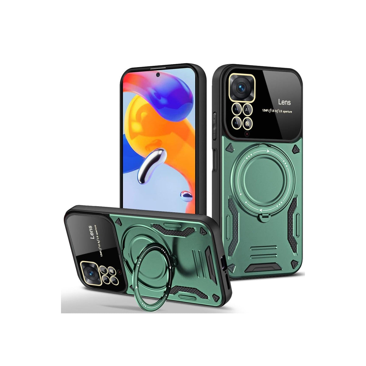 Newface Xiaomi Redmi Note 11 Pro Kılıf Joy Lens Standlı Kapak