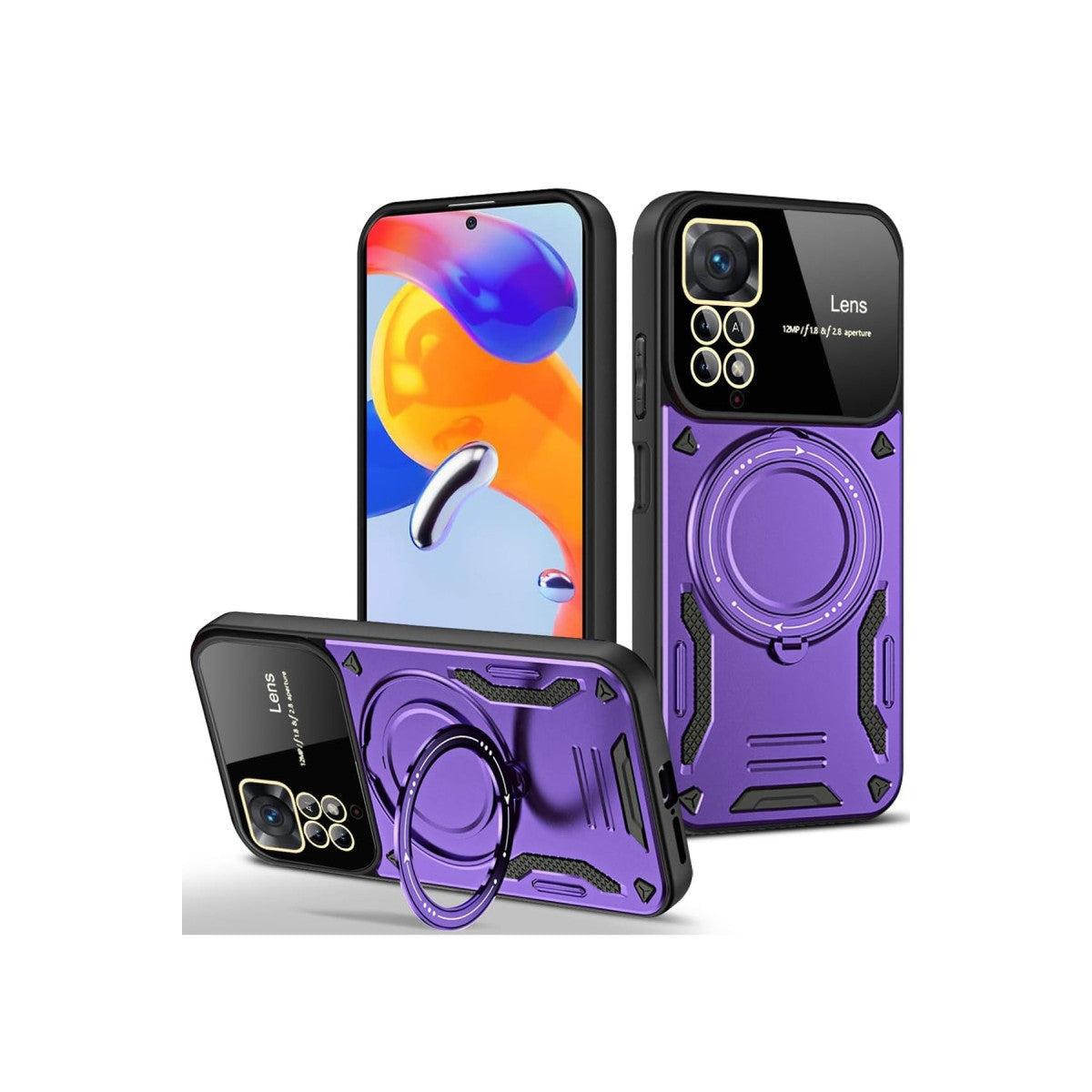 Newface Xiaomi Redmi Note 11 Pro Kılıf Joy Lens Standlı Kapak