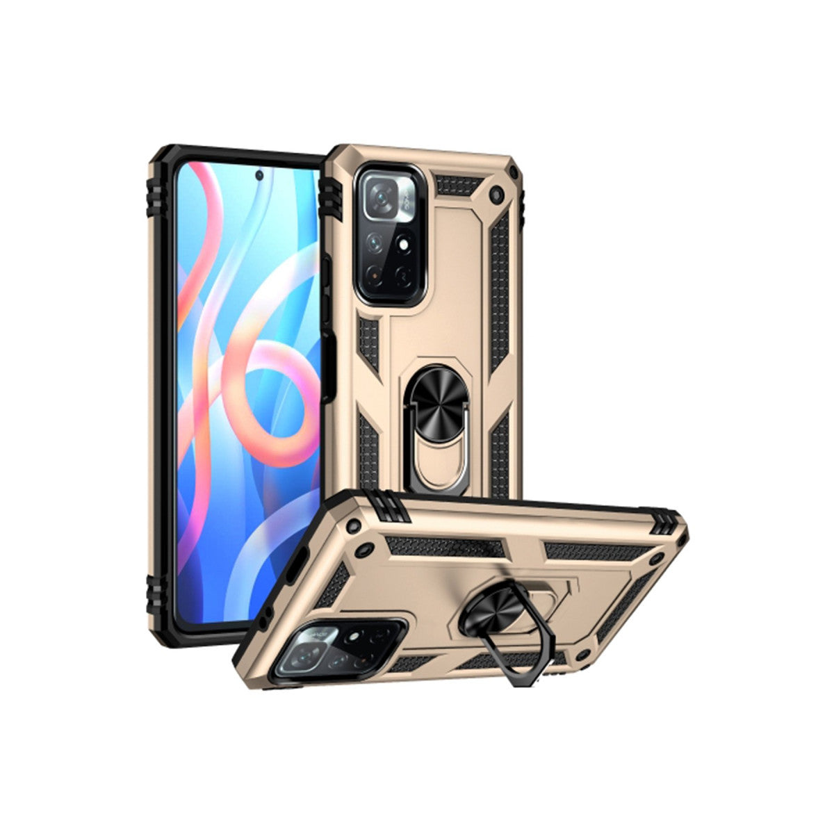 Newface Xiaomi Redmi Note 11T Kılıf Sofya Yüzüklü Silikon Kapak