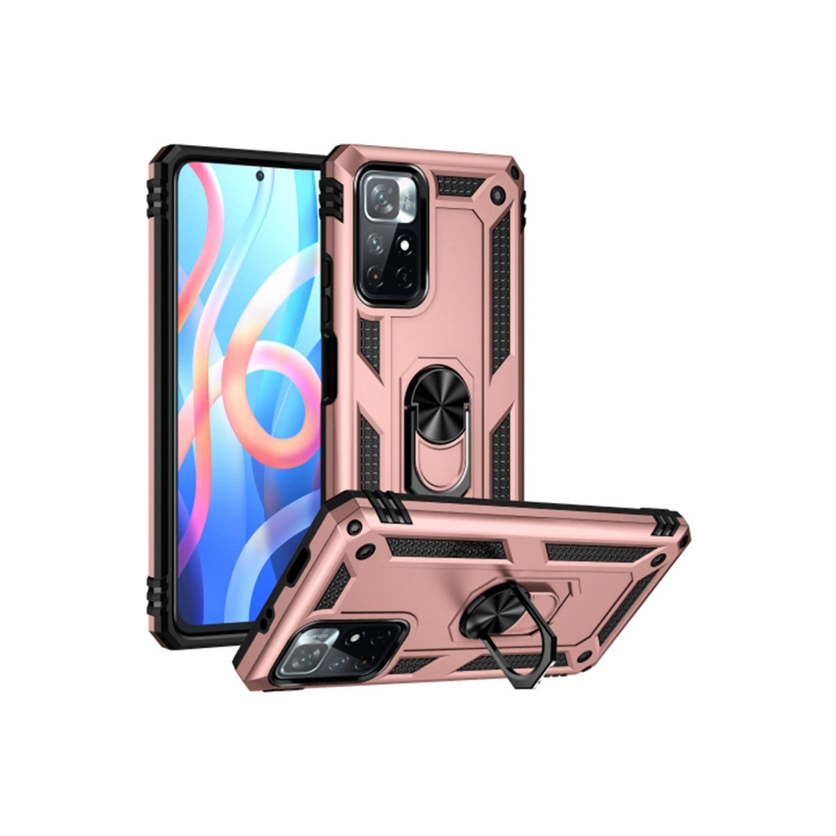 Newface Xiaomi Redmi Note 11T Kılıf Sofya Yüzüklü Silikon Kapak