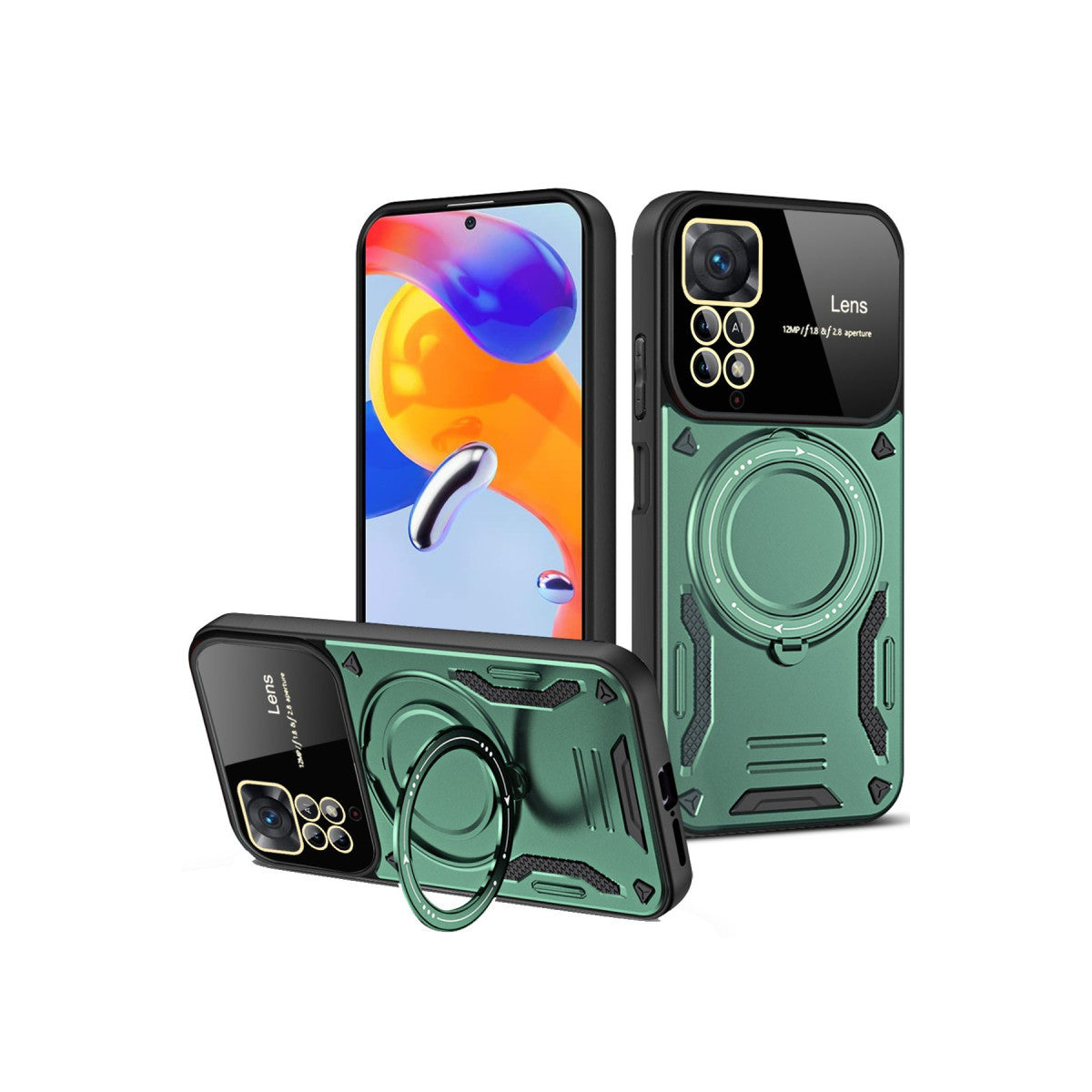 Newface Xiaomi Redmi Note 12 Pro 4G Kılıf Joy Lens Standlı Kapak