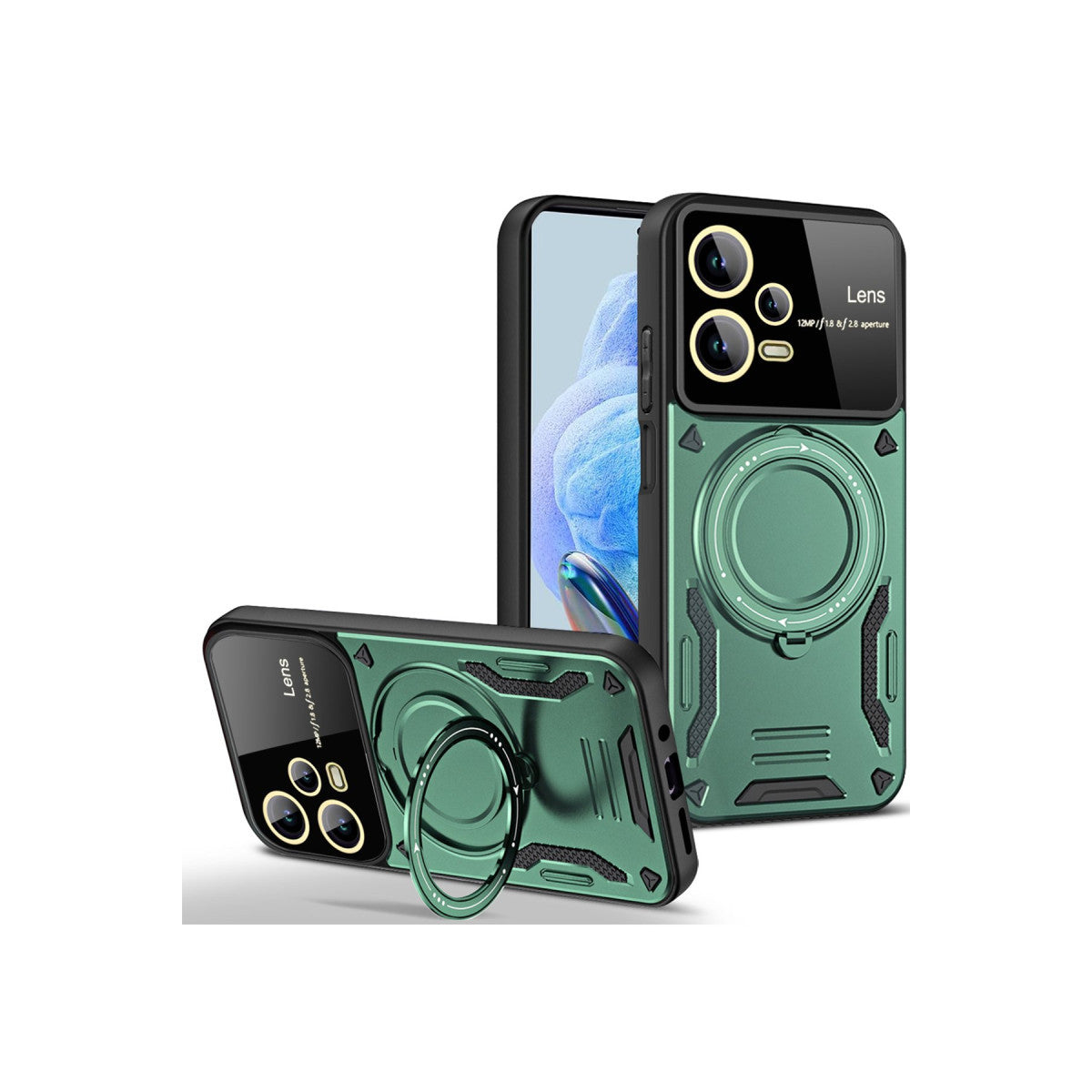 Newface Xiaomi Redmi Note 12 Pro 5G Kılıf Joy Lens Standlı Kapak