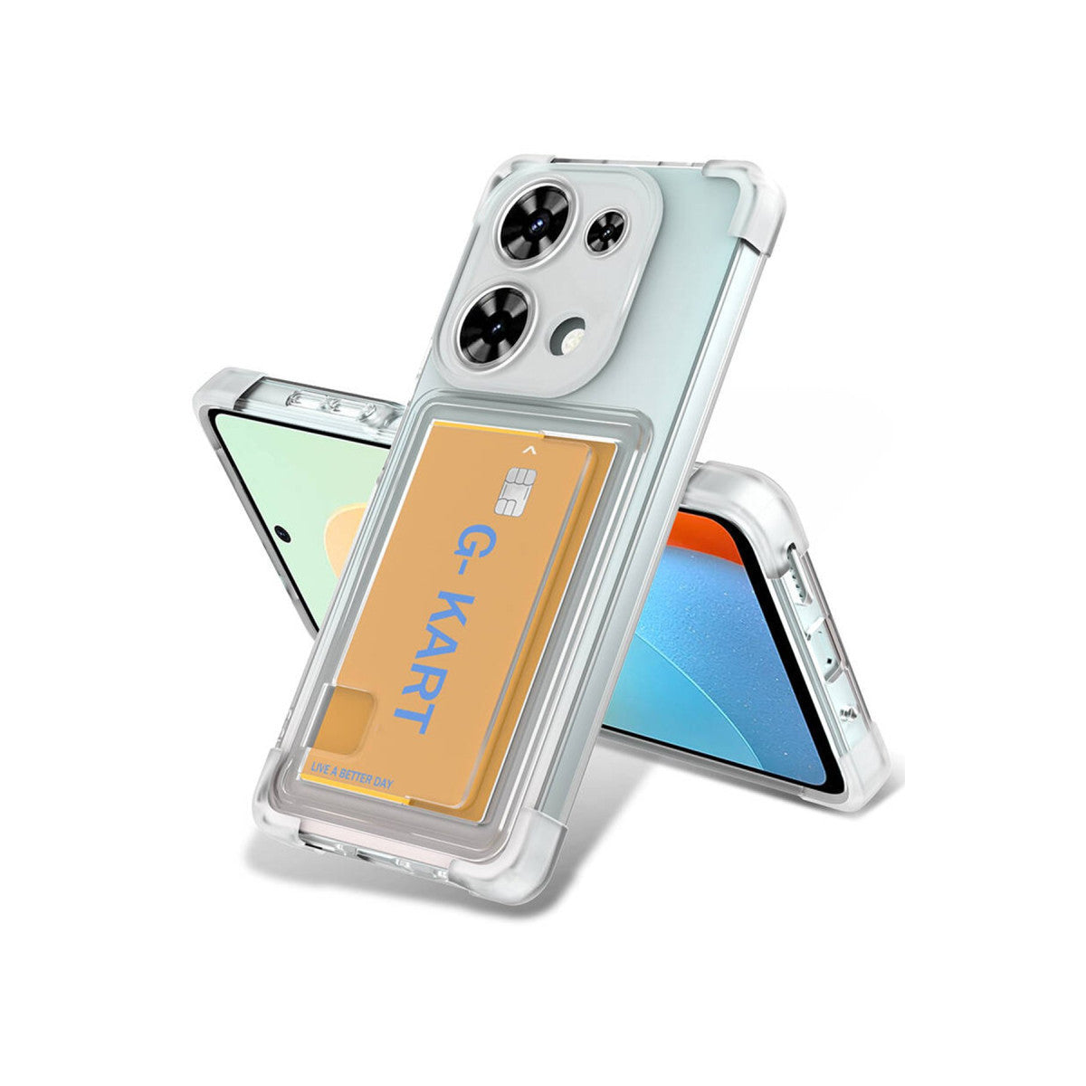 Newface Xiaomi Redmi Note 13 Pro 4G Kılıf Kart Şeffaf Silikon