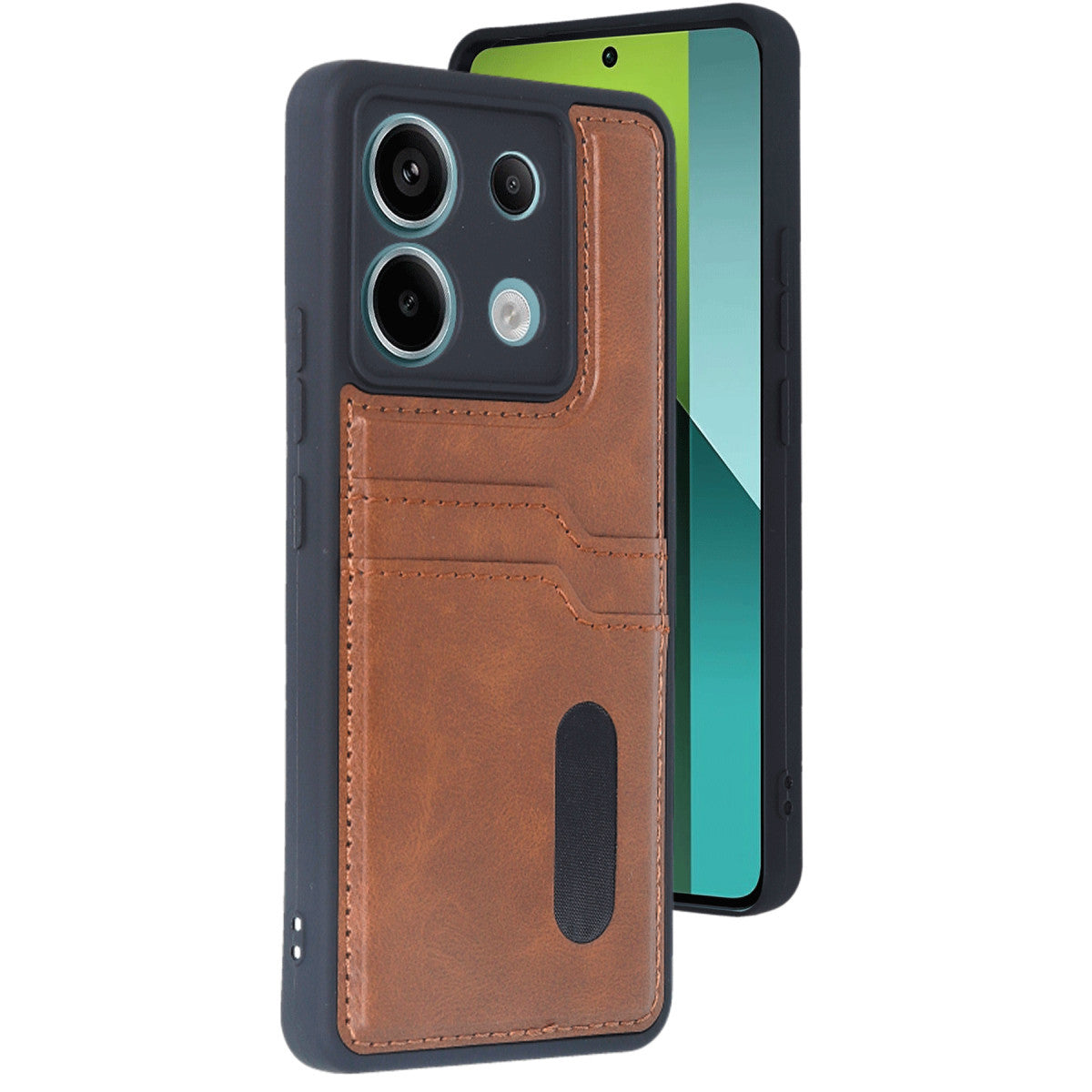 Newface Xiaomi Redmi Note 13 Pro 4G Kılıf Sara Kartvizitli Deri Kılıf