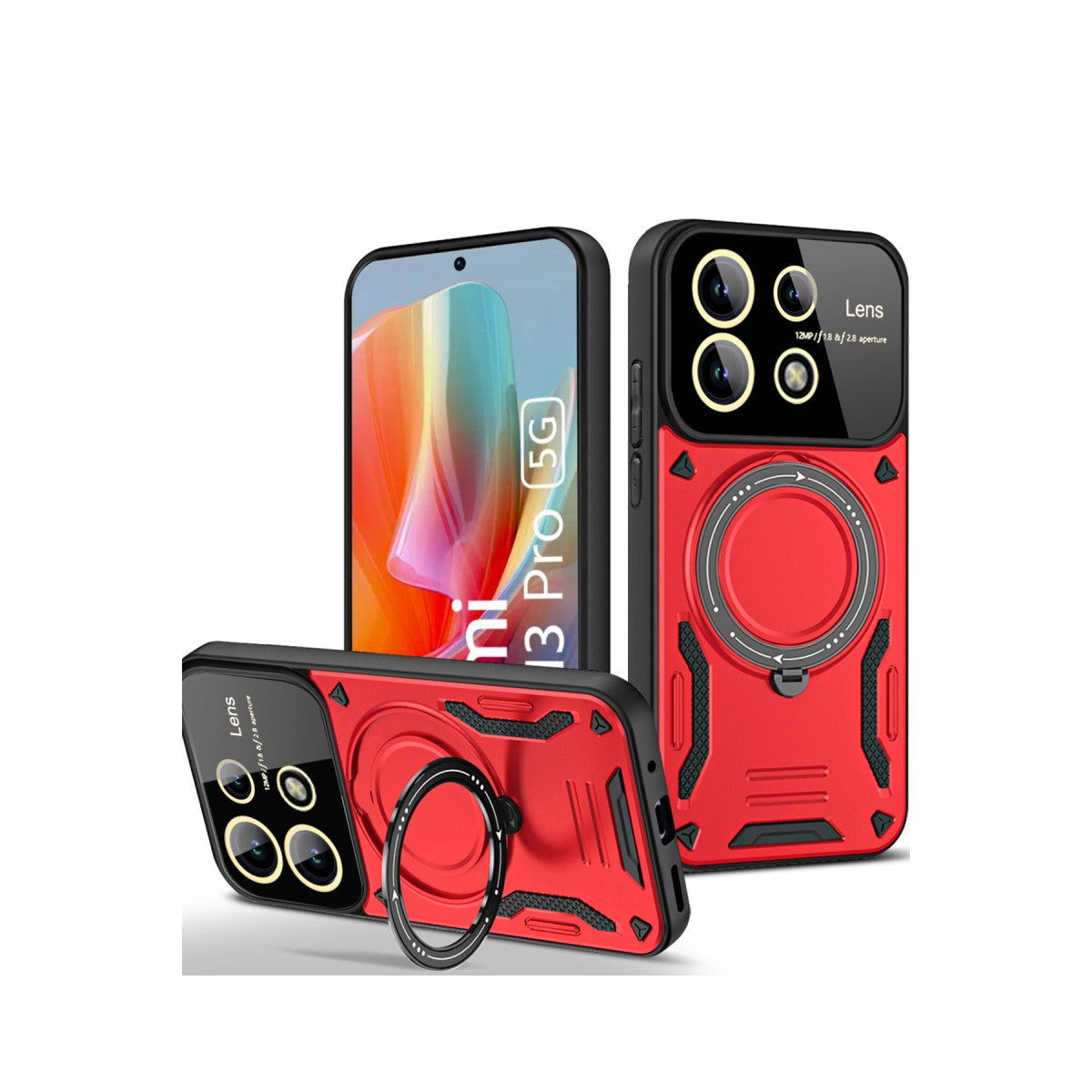 Newface Xiaomi Redmi Note 13 Pro 5G Kılıf Joy Lens Standlı Kapak