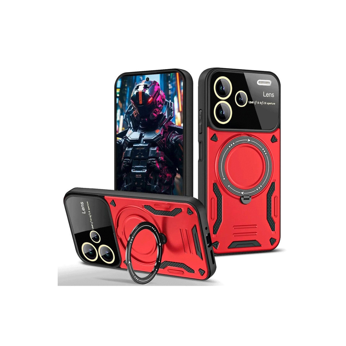 Newface Xiaomi Redmi Note 13 Pro Plus Joy Lens Standlı Kapak