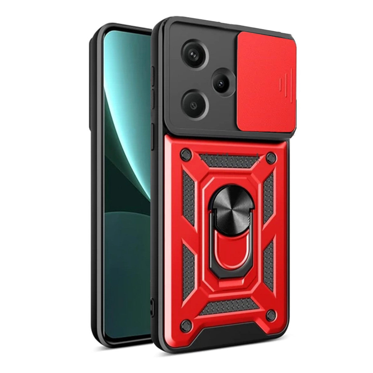 Newface Xiaomi Redmi Note 13 Pro Plus Kılıf Pars Lens Yüzüklü Silikon