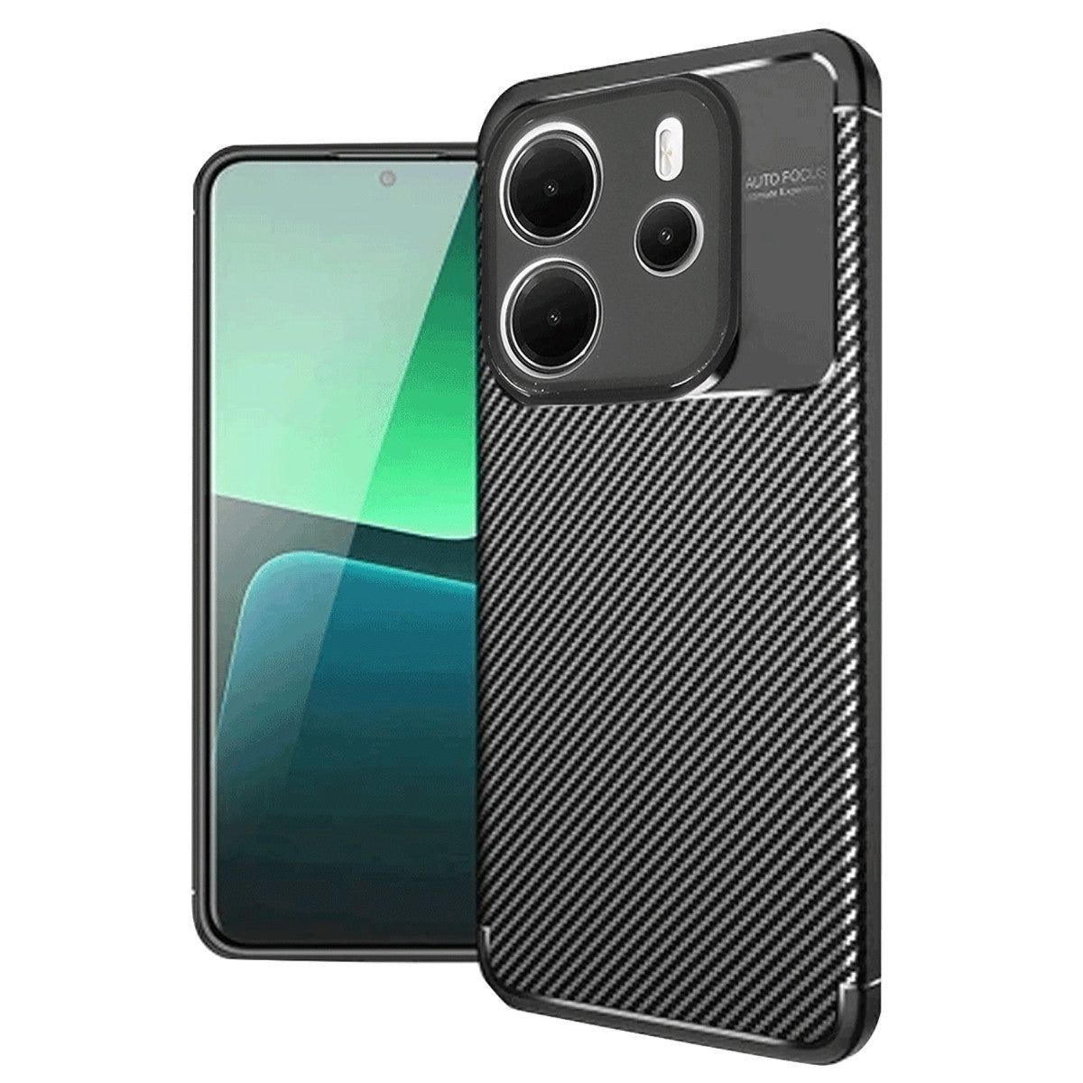 Newface Xiaomi Redmi Note 14 4G Kılıf Auto Focus Karbon Kapak