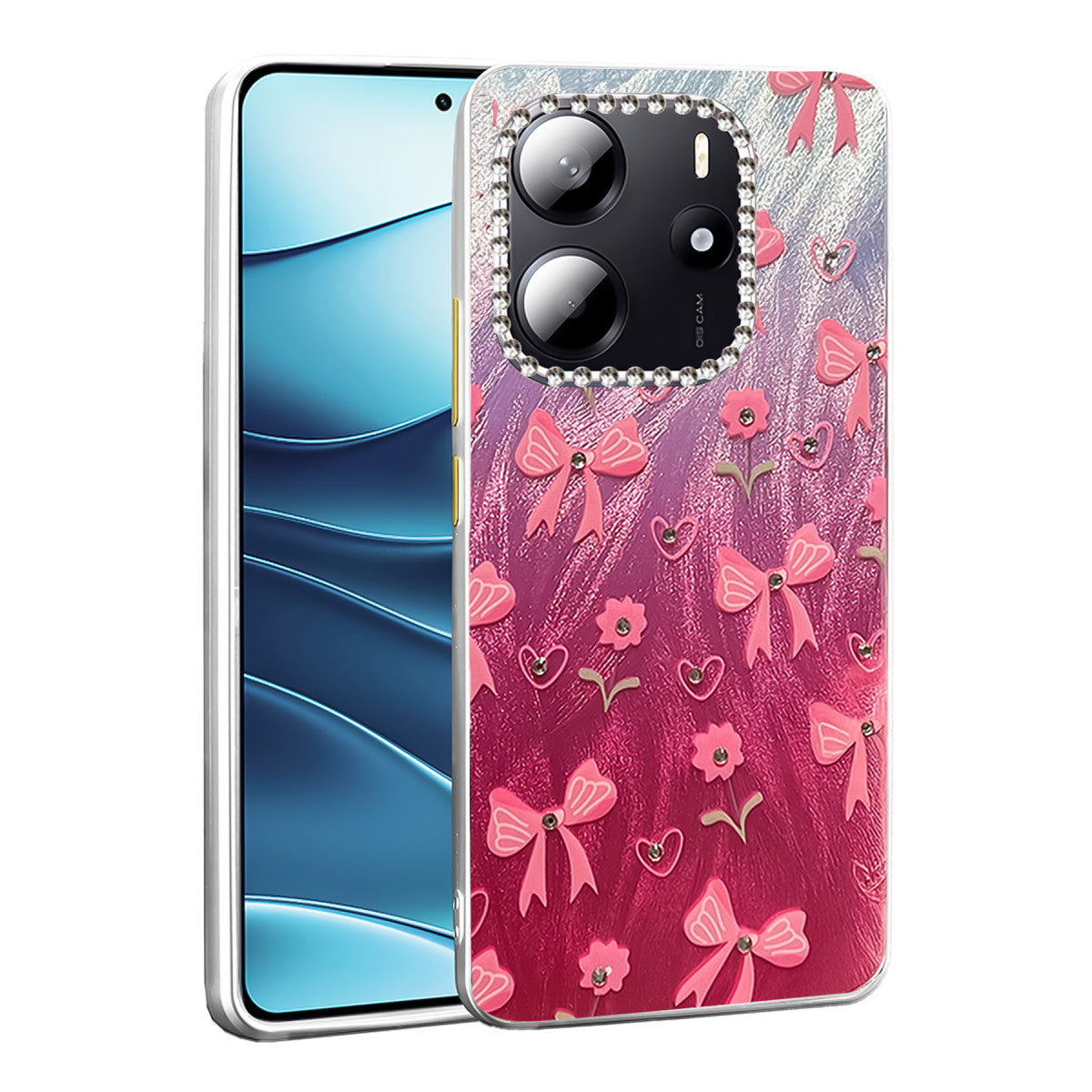 Newface Xiaomi Redmi Note 14 4G Kılıf Blade Aynalı Desenli Kapak