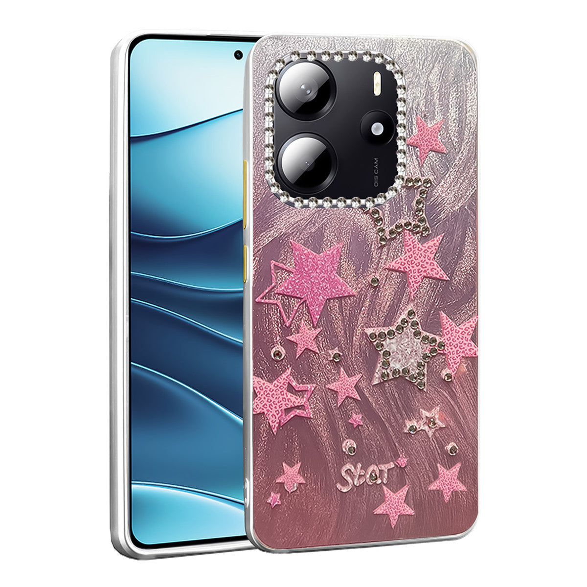 Newface Xiaomi Redmi Note 14 4G Kılıf Blade Aynalı Desenli Kapak