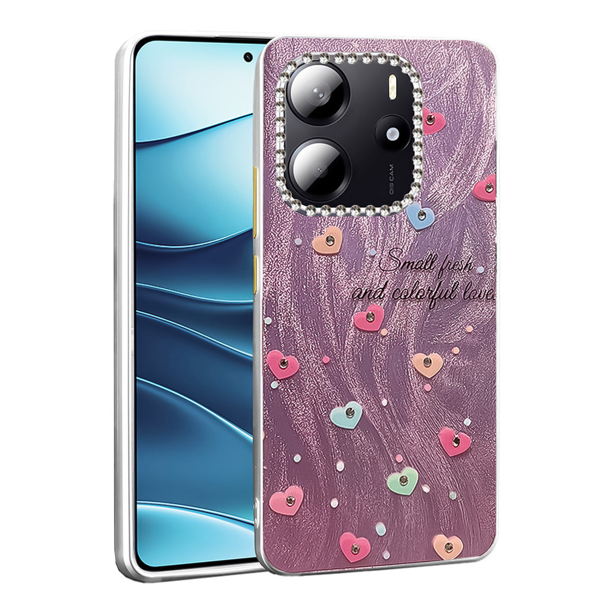 Newface Xiaomi Redmi Note 14 4G Kılıf Blade Aynalı Desenli Kapak