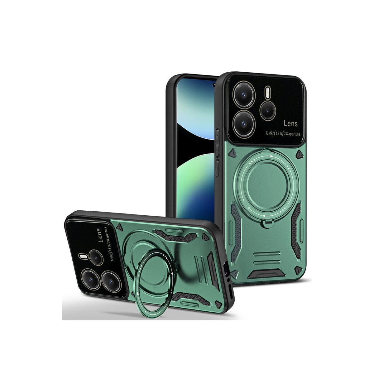 Newface Xiaomi Redmi Note 14 4G Kılıf Joy Lens Standlı Kapak