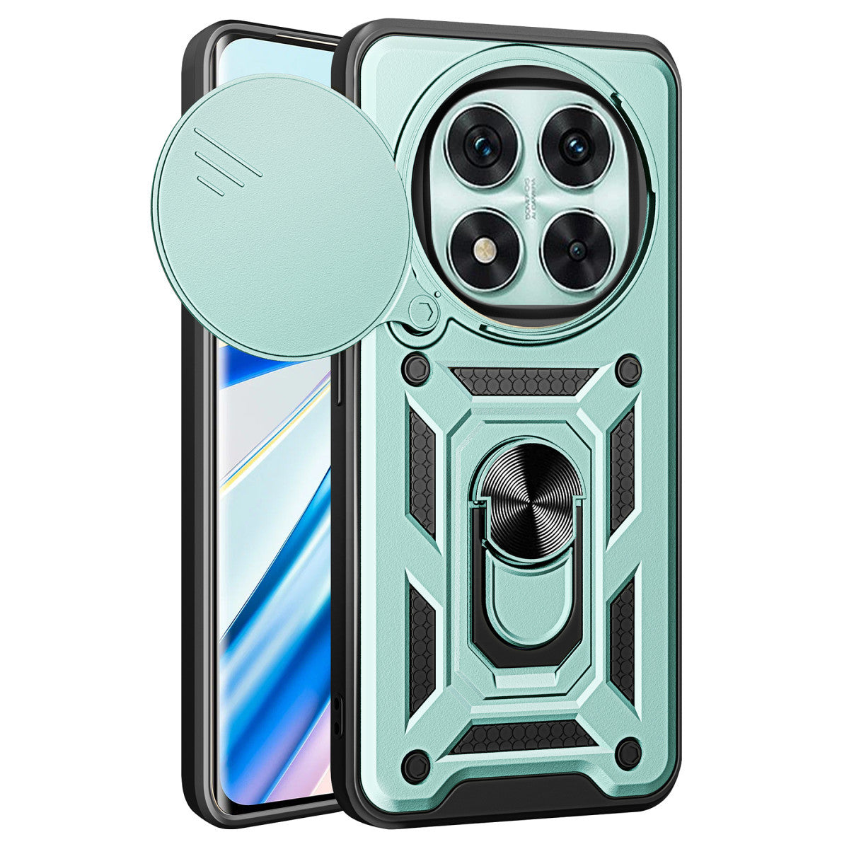 Newface Xiaomi Redmi Note 14 Pro 4G Kılıf Pars Lens Yüzüklü Silikon