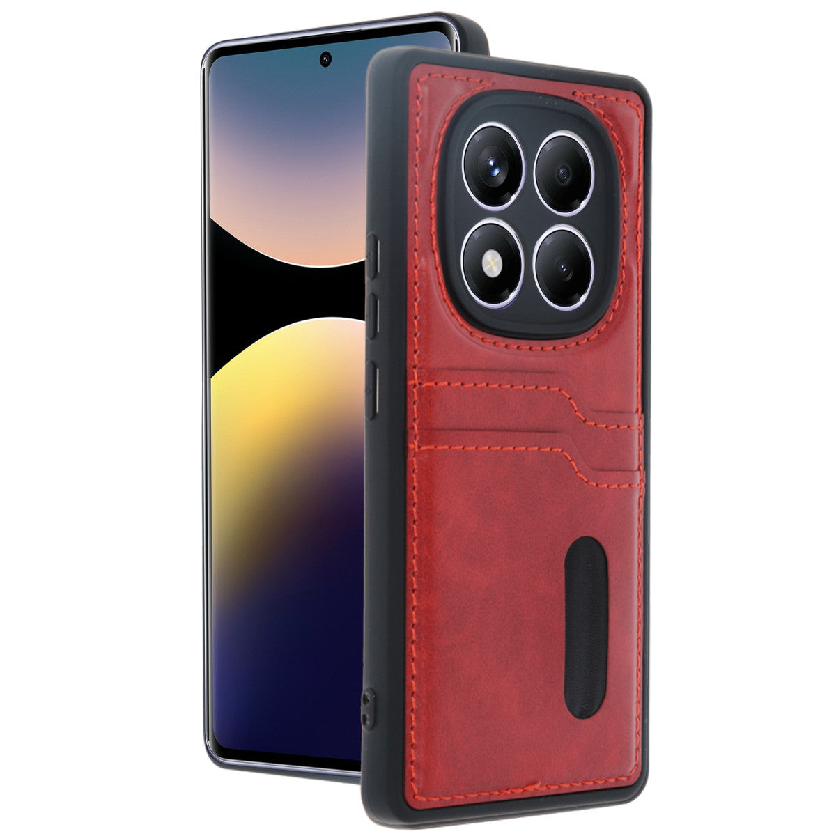 Newface Xiaomi Redmi Note 14 Pro 5G Kılıf Sara Kartvizitli Deri Kılıf