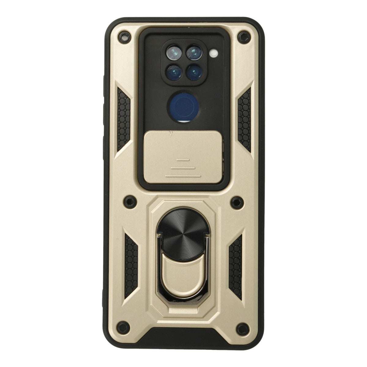 Newface Xiaomi Redmi Note 9 Kılıf Pars Lens Yüzüklü Silikon