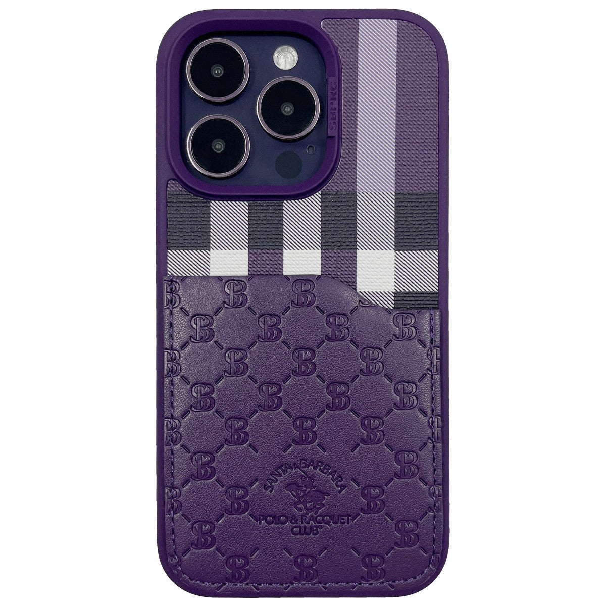 Santa Barbara Polo Racquet Club iPhone 14 Pro Max Plaid Kartvizitli Kapak
