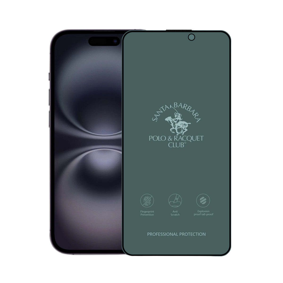 Santa Barbara Polo Racquet Club iPhone 16 Plus 3D Premium Hayalet Cam Ekran Koruyucu