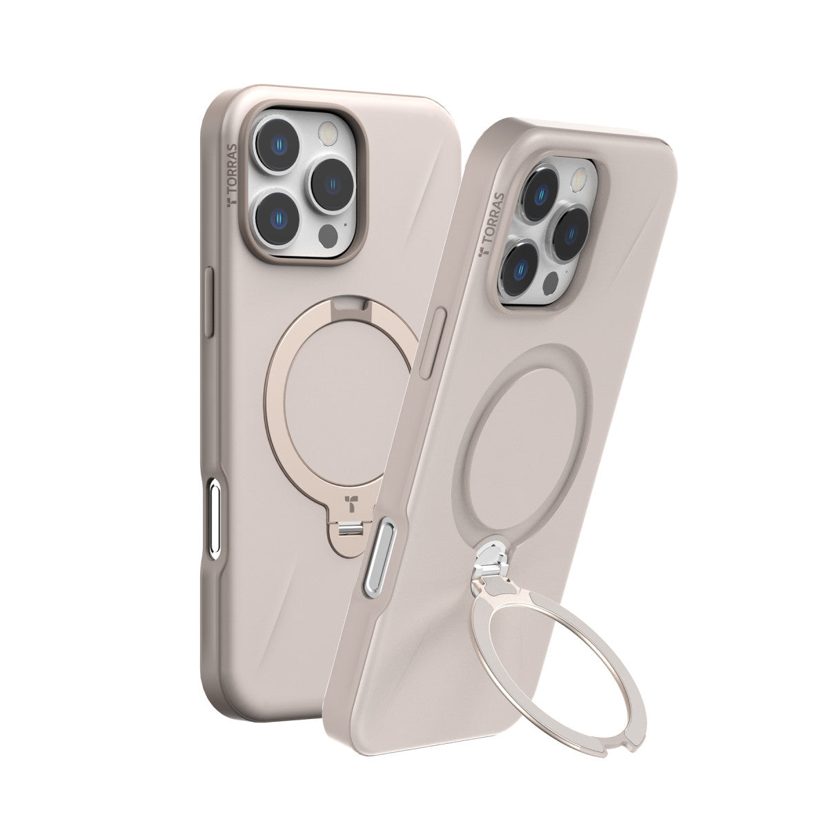 Torras Apple iPhone 16 Pro O Stand Spin Fusion Serisi PC Magsafe Kılıf