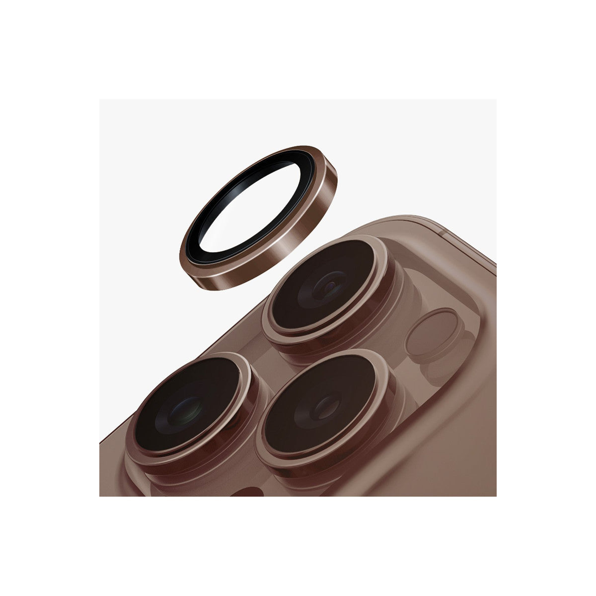 Uniq iPhone 16 Pro Max Optix Çelik Çerçeveli Sapphire Kamera Lens Koruyucu