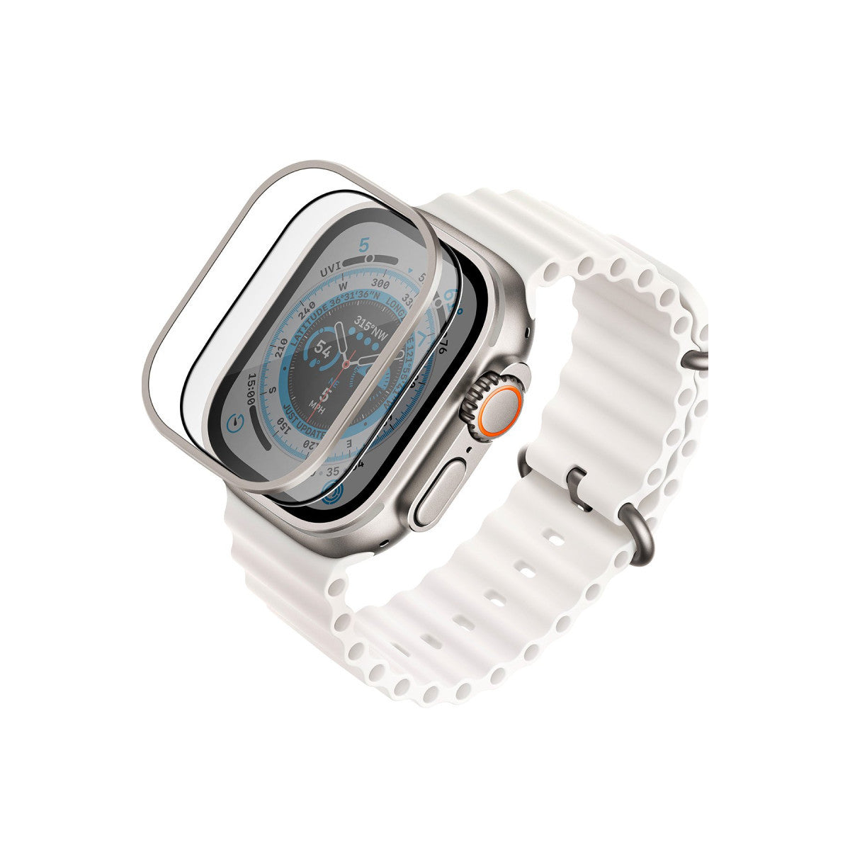 Uniq Watch Ultra 49mm Optix Duo Pro Anti Reflective Camlı Çelik Kasa Koruyucu