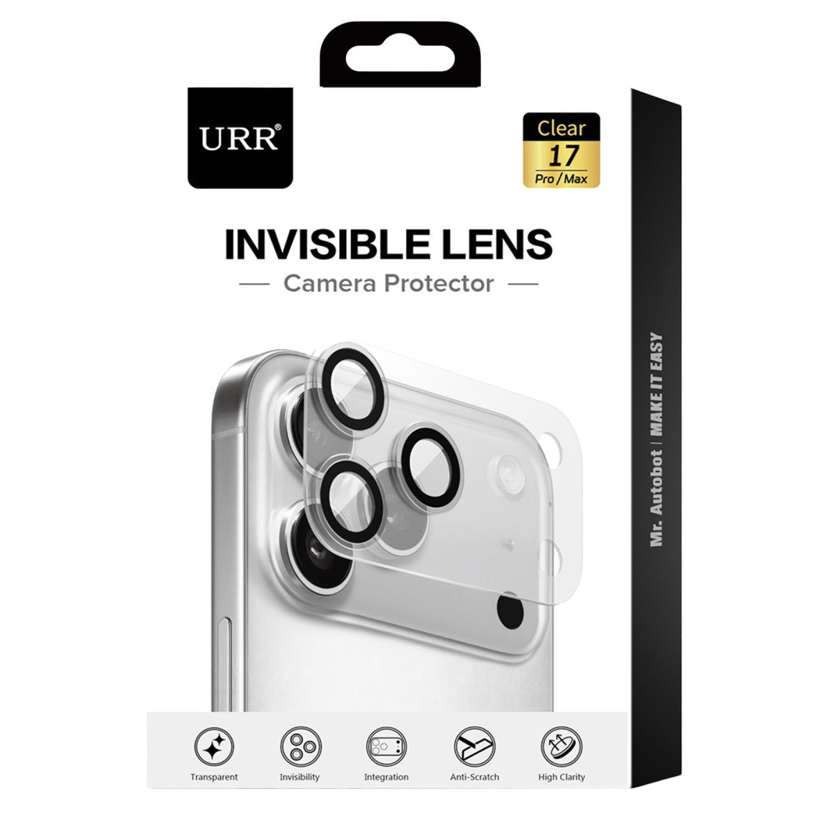 URR Apple iPhone 17 Pro Invisible Kamera Lens Koruyucu