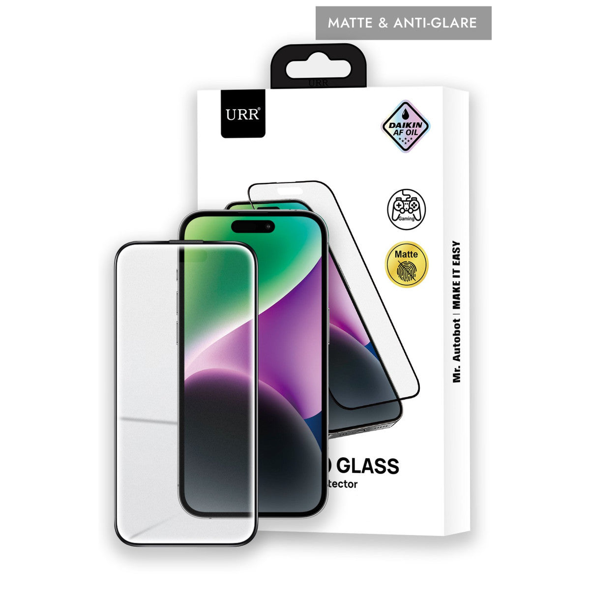 URR iPhone 14 Pro Matte Antiglare Cam Ekran Koruyucu