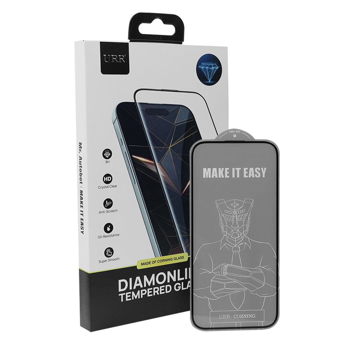URR iPhone 16 Diamonlike Corning Glass 3X Shatterproof Sapphire Cam Ekran Koruyucu