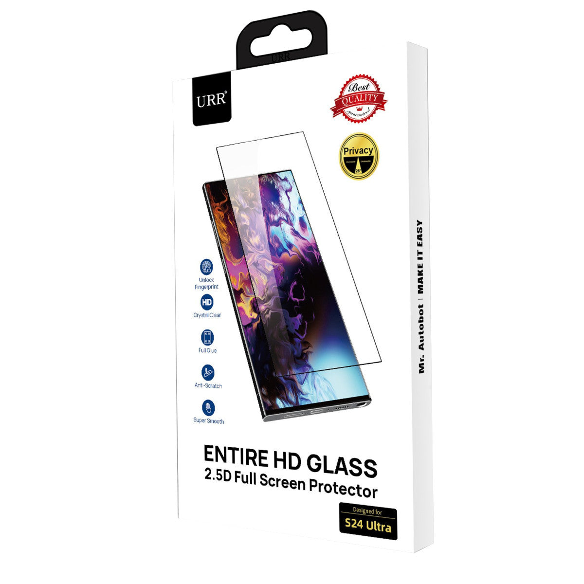 URR Samsung Galaxy S24 FE 2.5D Entire HD Cam Ekran Koruyucu