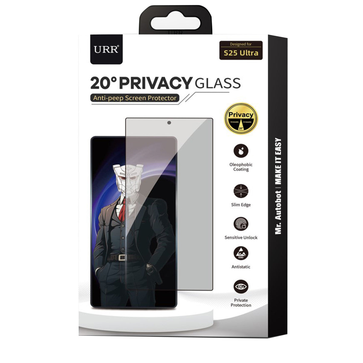 URR Samsung Galaxy S25 Plus 2.5D HD 20º Privacy Cam Ekran Koruyucu