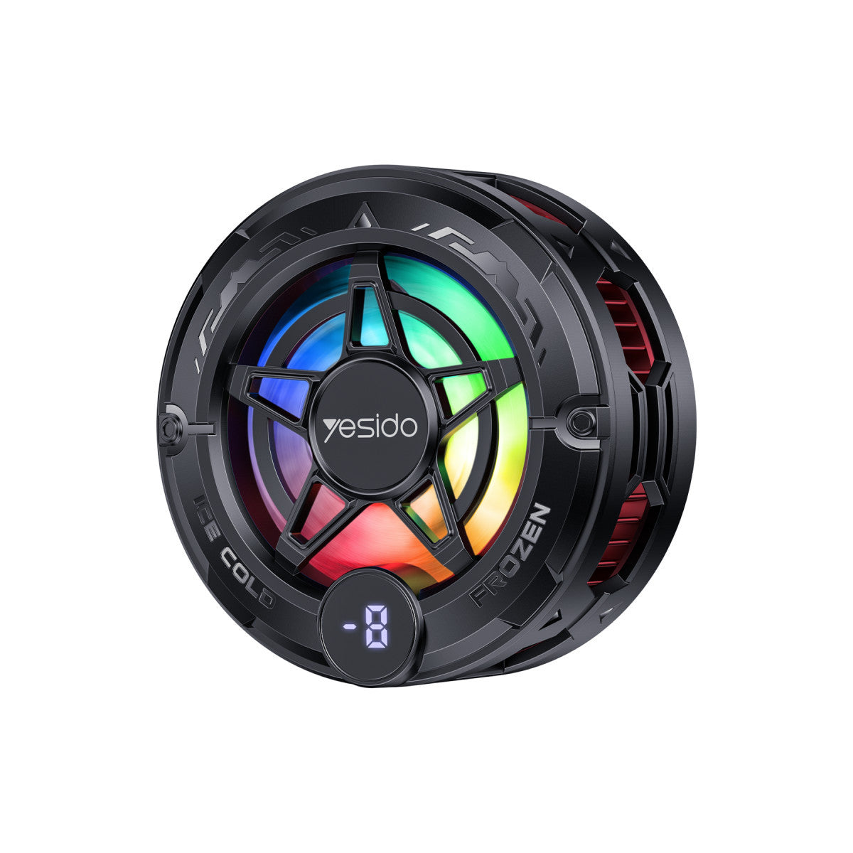 Yesido C226 Dijital Sıcaklık Göstergeli RGB Işıklı Radyatör Telefon Soğutucu Fan