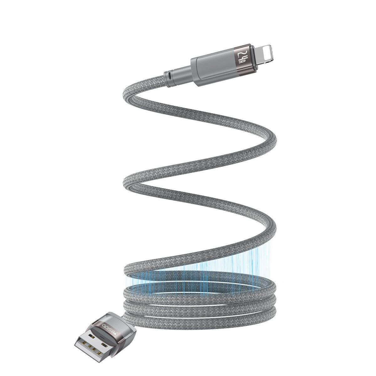 Yesido CA174 1M 27W USB to Lightning Manyetik Katlanma Özellikli PD Hızlı Şarj Kablosu