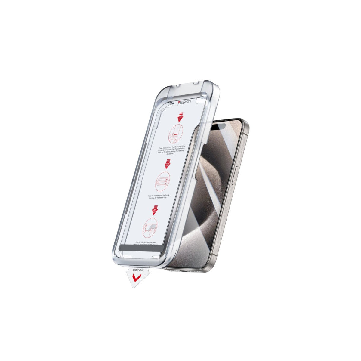 Yesido iPhone 16 Pro Max TG17 AutoKit Cam Ekran Koruyucu