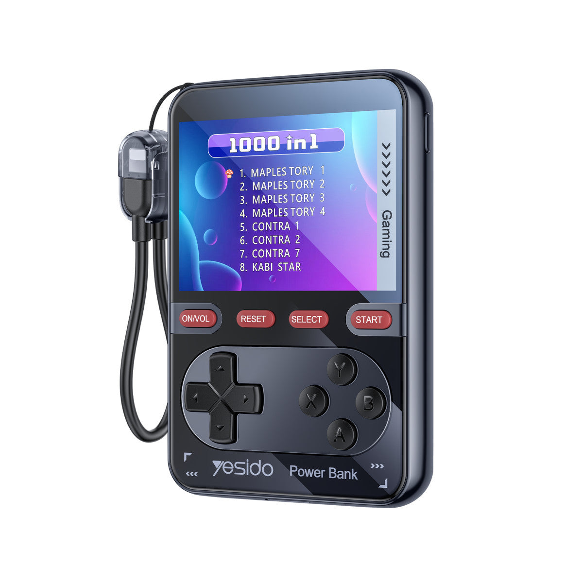 Yesido YP87 Dahili Retro Oyun Konsollu 10.000 mAh 2in1 20W PD Hızlı Şarj Powerbank