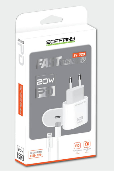 SY-220 20W PD Lightning  Şarj & Data Kablosu