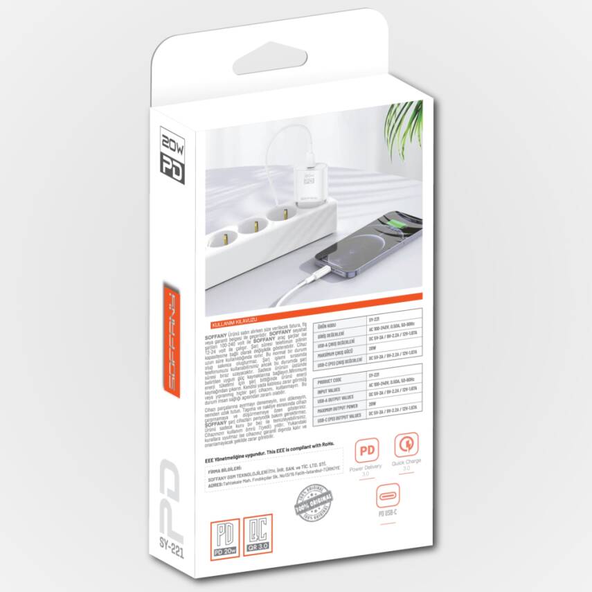 SY-221 20W PD Şarj Başlığı