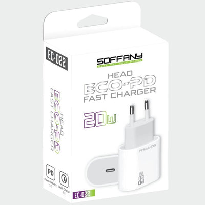 EC-022 20W PD USB-C Hızlı Şarj Adaptörü