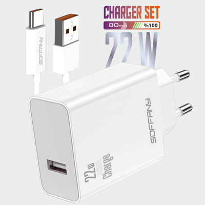 SY-022 22W TURBO USB-C Şarj & Data Kablosu