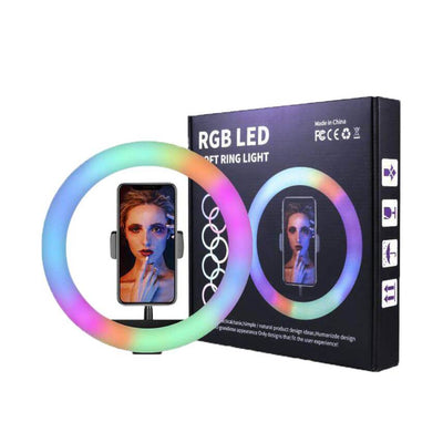 MJ33 33 cm RGB LED Soft Ring Light + Stand