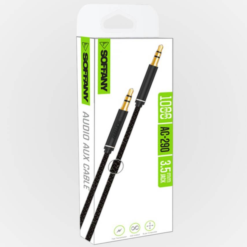 AC-290 3.5 mm Jack Aux Kablo Siyah