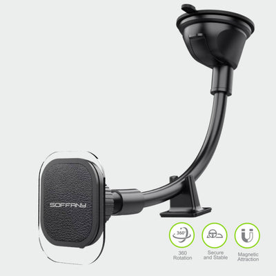 HY-870 360°  Cam Vantuzlu Araç İçi Telefon Tutucu