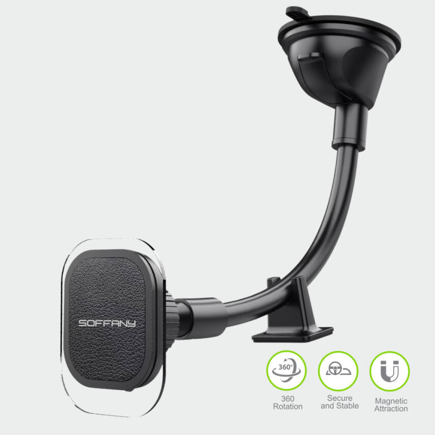 HY-870 360°  Cam Vantuzlu Araç İçi Telefon Tutucu