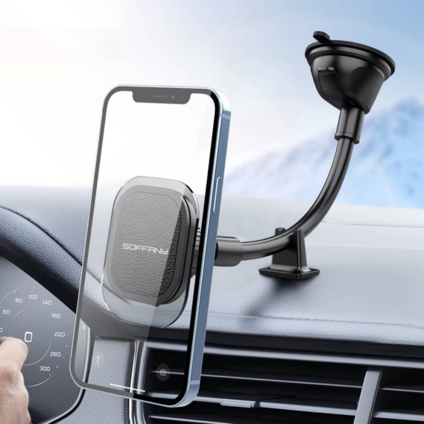 HY-870 360°  Cam Vantuzlu Araç İçi Telefon Tutucu