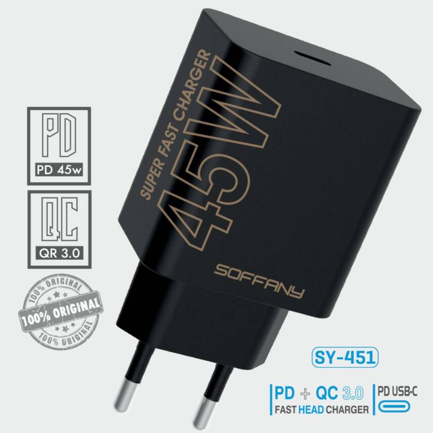 SY-451 45W PD TURBO Şarj Başlığı